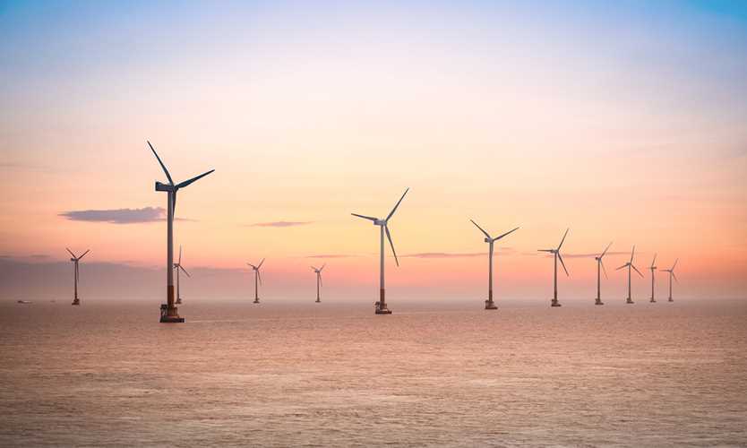 Offshore wind farm in the East China Sea