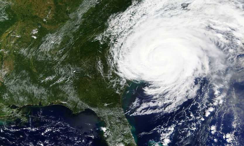 Hurricane Florence makes landfall in September 2018.